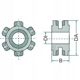 Grįžtamasis volelis 8x31 5 dantukai arba išorinė 112 mm anga d