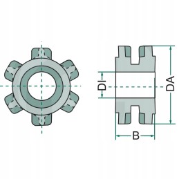 Grįžtamasis volelis 8x31 5 dantukai arba išorinė 112 mm anga d