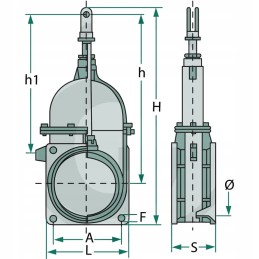 Riv sklendės pleišto sklendės be flanšo flanšo