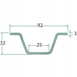 Grandinės kreiptuvas 4500mm, dviejų dalių, 13kg
