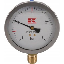 Glicerino manometras 100 mm apatinė jungtis 1 2