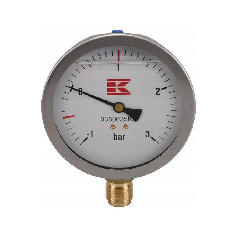 Glicerino manometras 100 mm apatinė jungtis 1 2