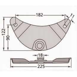Šienapjovės peilių laikiklis 145623 1 krona motogeneric