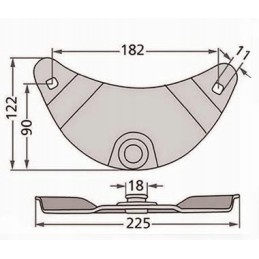 Šienapjovės peilių laikiklis 145623 1 krona motogeneric