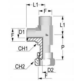 Tee jungtis 13 16 orfs lorfs13 alfagomma