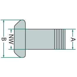 Statinės tanklaivio lizdas 6, ilgis 200 mm