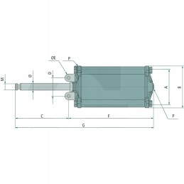 Dvigubo veikimo pneumatinis cilindras, skirtas za