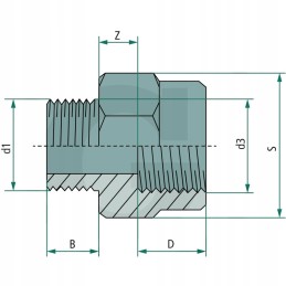 Redukcinė jungtis 1 1 2 iki 1 1 4 PVC