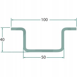 Grandinės kreiptuvas 3950mm, dviejų dalių