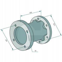 Hertell jungtis kd3000 hidrauliniam varikliui