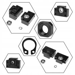 Guolių korpusai 12 mm skersmens rutuliniams varžtams