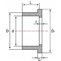 PVC flanšo rankovė 160mm