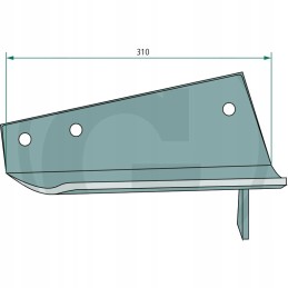 Barstymo mentė, dešinė, hardox 310 ds100 ds
