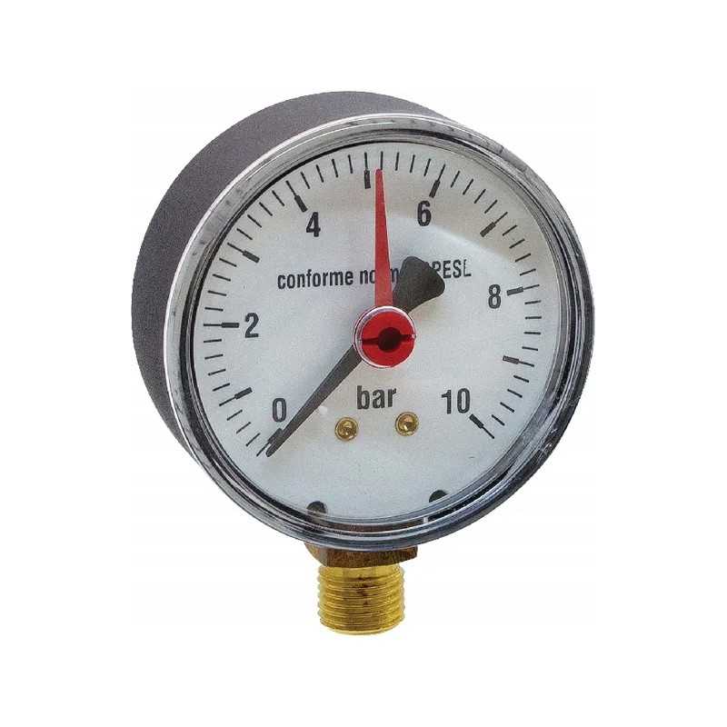 Slėgio matuoklis 63 mm apatinė jungtis 1 4