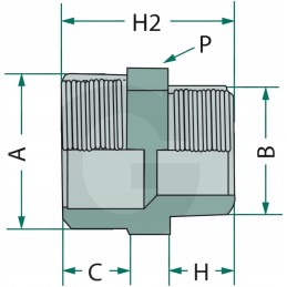 Sumažintas lizdas 1 1 2 x 3 4 PVC u 1