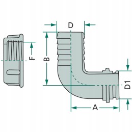 Žarnos jungtis 24 5 25 mm 670116425