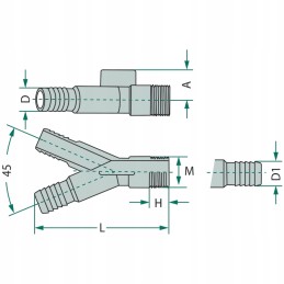 Y alkūnė 33 mm 148 mm 25 mm 670140002 arag