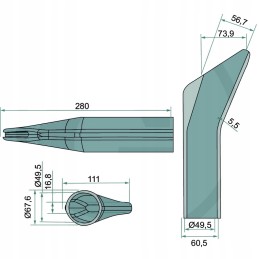 Joskin 49 guminis antgalis srutoms paskleisti