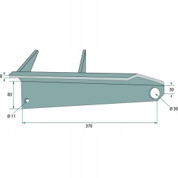 Dešinysis peilis 400 mm Bergmann barstytuvas 608030003