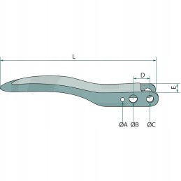 Įtempimo svirtis 216mm 8 perrot sistema