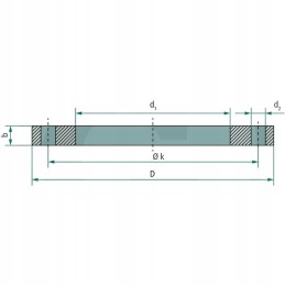 Plokščias flanšas pn10 dn125 d1 133 mm k 210 mm d