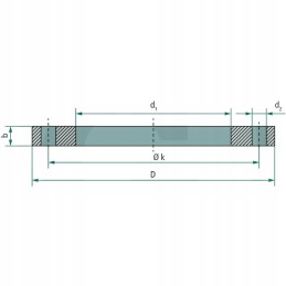 Plokščias flanšas pn10 dn200 d1 220 mm k 295 mm d