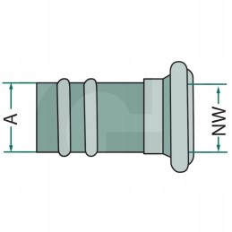 Lizdas su žarnos įvore, cinkuotas, 159mm 6