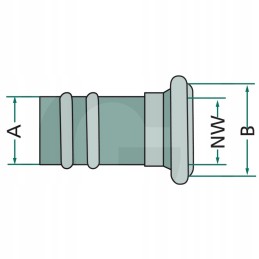 Lizdas su žarnos įvore, cinkuotas, 194mm 8