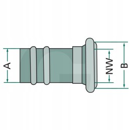 Lizdas su žarnos įvore, cinkuotas, 194mm 8