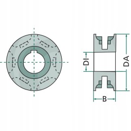 Grandininis ratas 9x27, 7 dantukai, 40mm, angos skersmuo 135m