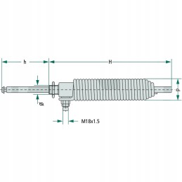 Mz hidraulinis cilindras 5 vožtuvams M30 x 2