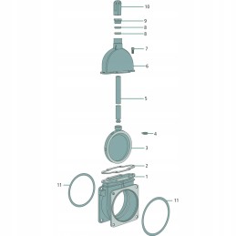 Tanklaivio vožtuvo sandariklis, 6 colių