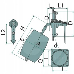 Mz užpildymo lygio indikatorius art 0434 1500 mm