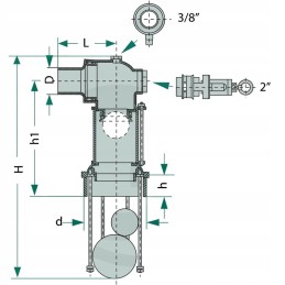 Perpildymo vožtuvas oe60mm, darbinis slėgis 4 bar l