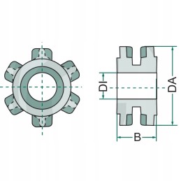 Grąžinimo volas 6 dantukai arba vidinė 32 grandinė 6 b