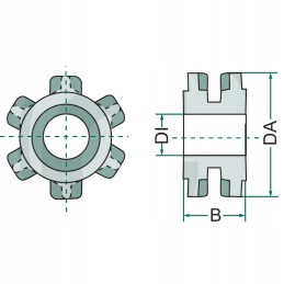 Grąžinimo volas 6 dantukai arba vidinė 32 grandinė 6 b