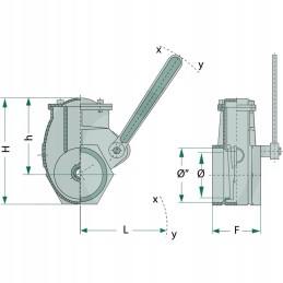 Svirties sklendės vožtuvas 2 1 2 oe 63 mm h 147 mm h 104