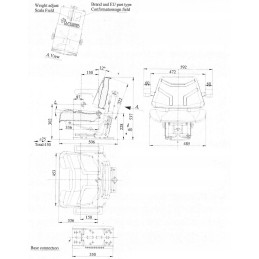 Case ih tarptautinė kombaino sėdynė