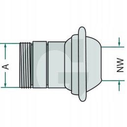 Lizdas su išoriniu sriegiu, itališka Berse sistema