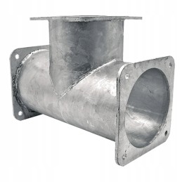 Tee 90 3x karštai cinkuotas flanšas