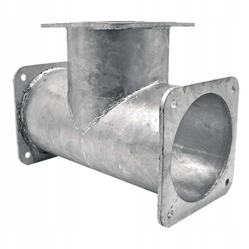 Tee 90 3x karštai cinkuotas flanšas