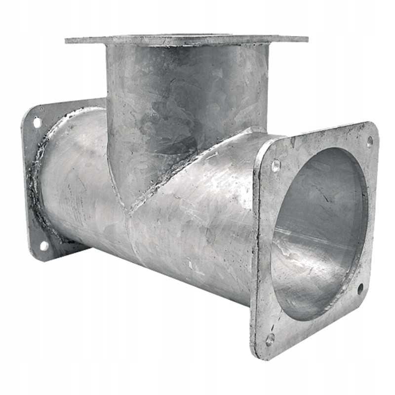 Tee 90 3x karštai cinkuotas flanšas