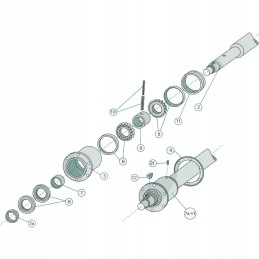 Spyruoklinių kaiščių suma 4 x 14 mm 8 8