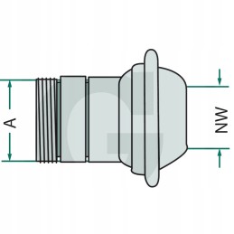 Lizdas su išoriniu sriegiu, itališka Berse sistema