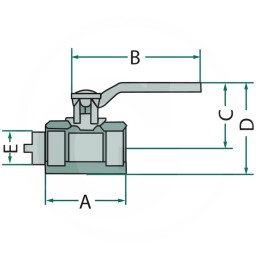 Žalvarinis rutulinis vožtuvas 4