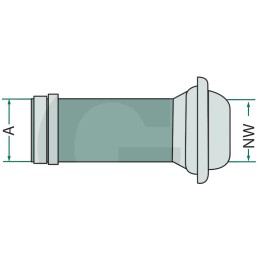 Lizdas su žarnos galu, itališka sistema Berse 200