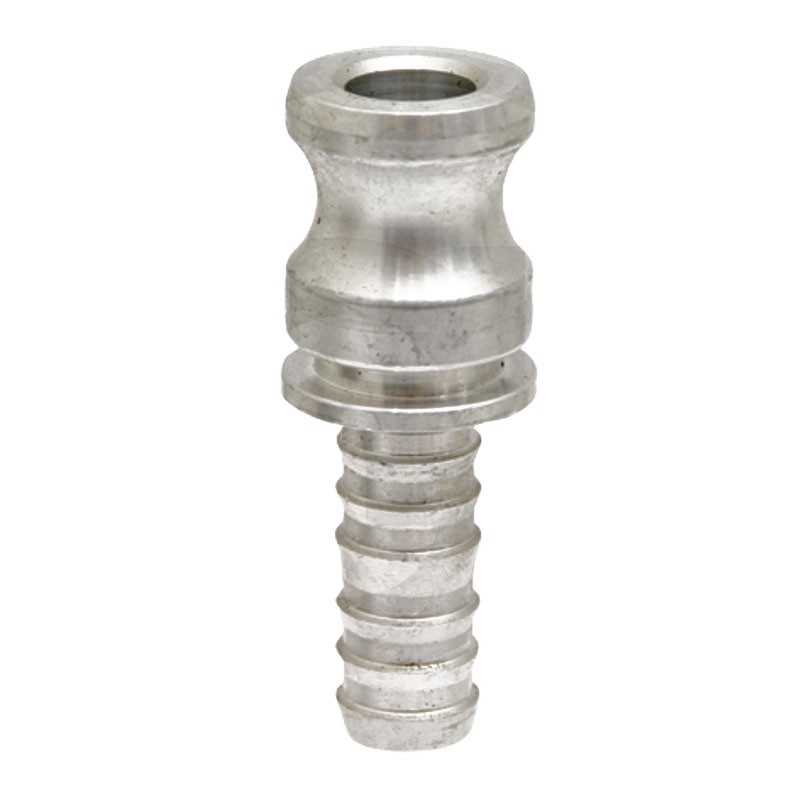 Lizdas su žarnos galu, užrakto sistema ir aliuminiu