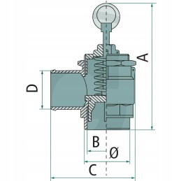 B p slėgio ribotuvas mec 1000 mec 1600