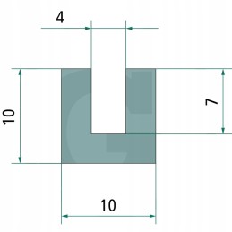 Guminis profilis, ritinio ilgis 50 m 10 x 10 50 3 42