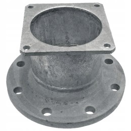 Adapterio apykaklė nuo kvadratinės iki o formos